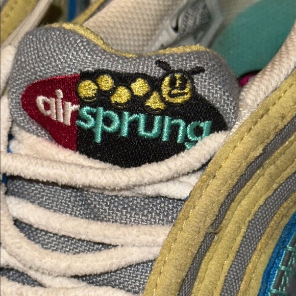 Nike Air Max 97 Blue Yellow Sneakers with Iconic Design - Picture 11 of 11